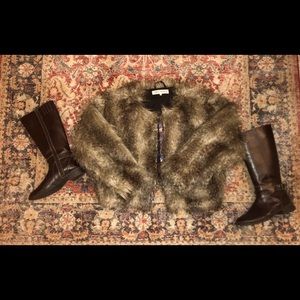 FREE PEOPLE “UNWRITTEN” FAUX FUR JACKET - NWOT - GORGEOUS!!
